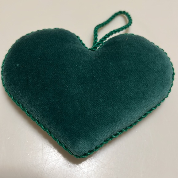 Finished! Heirloom handmade needlepoint heart shaped ornament - Home in the Snow - Picture 3 of 4